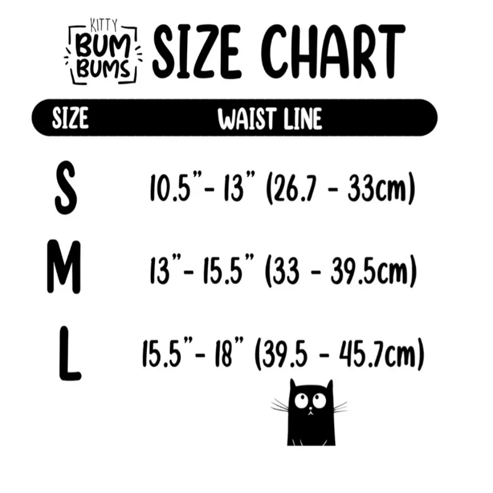 1 Kitty Bum Bums Reusable Cat Small Dog Diapers Stud Pants Prevent Pee Marking